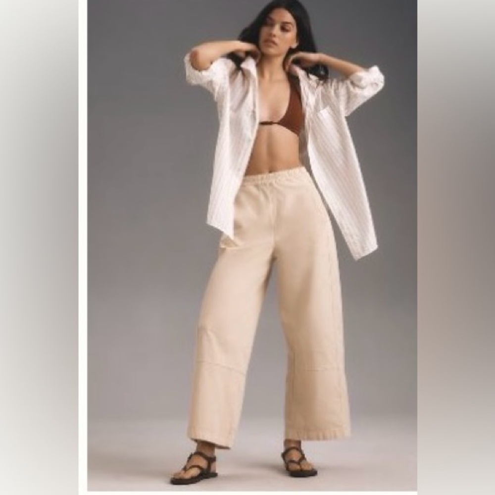 Anthropologie Pilcro The Izzie Relaxed Pull-on Barrel Pants, EUC, M